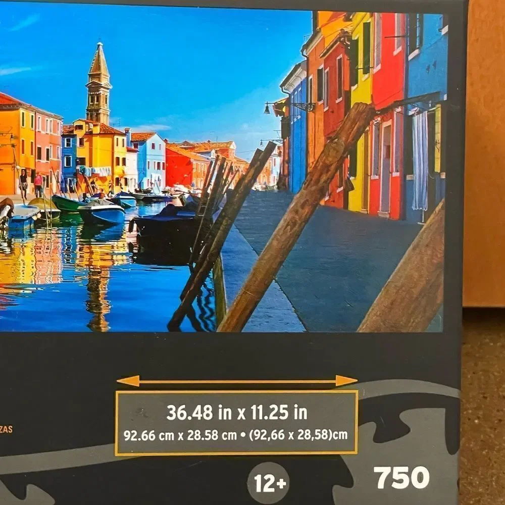 Mega Puzzles Vibrant 750 Piece Puzzle of Venice, Burano  Island, Italy